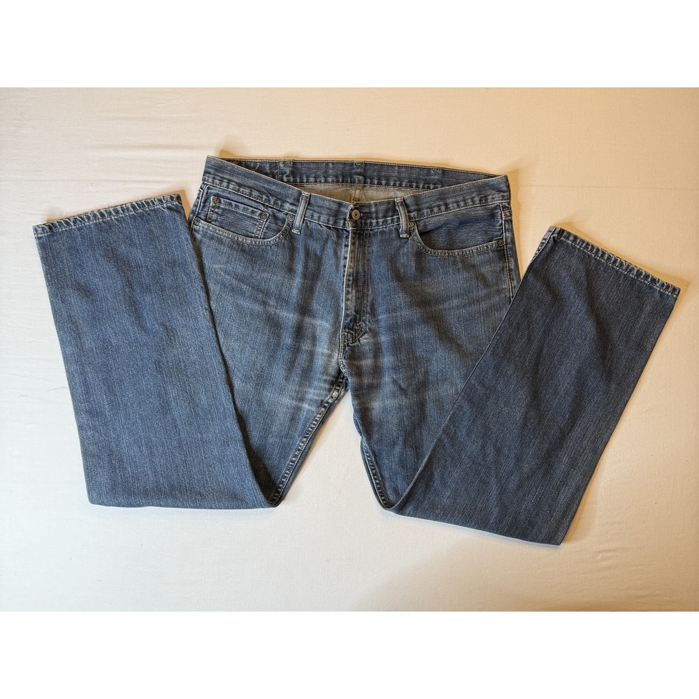 Levis 514 Jeans Mens 38x32 Blue Slim Straight Denim Medium Wash Classic Fit‎